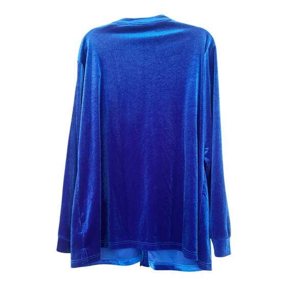 Vermont Country Store Velour Shirt Top Blouse Size 2X Plus Super Soft Pockets - Picture 6 of 8